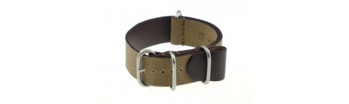 Bracelets NATO cuir-nylon